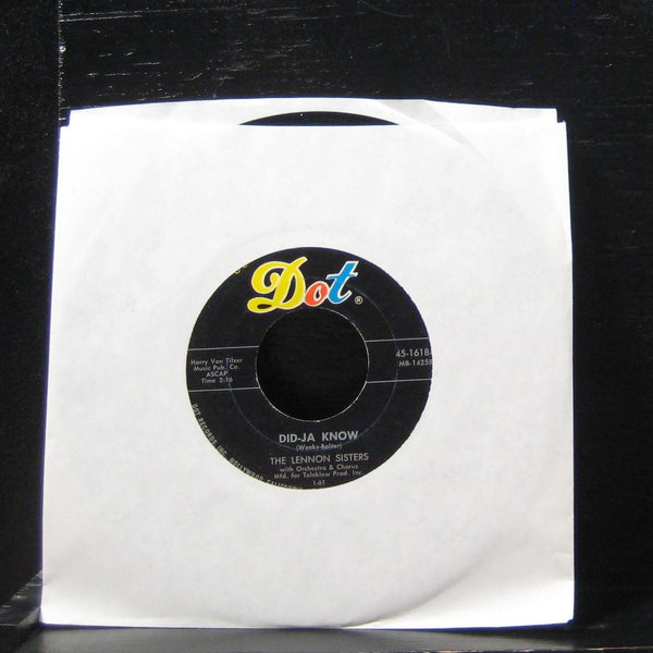 The Lennon Sisters - What A Sky / Did-Ja Know 7" Mint- 45-16184 Vinyl 45 - Shuga Records