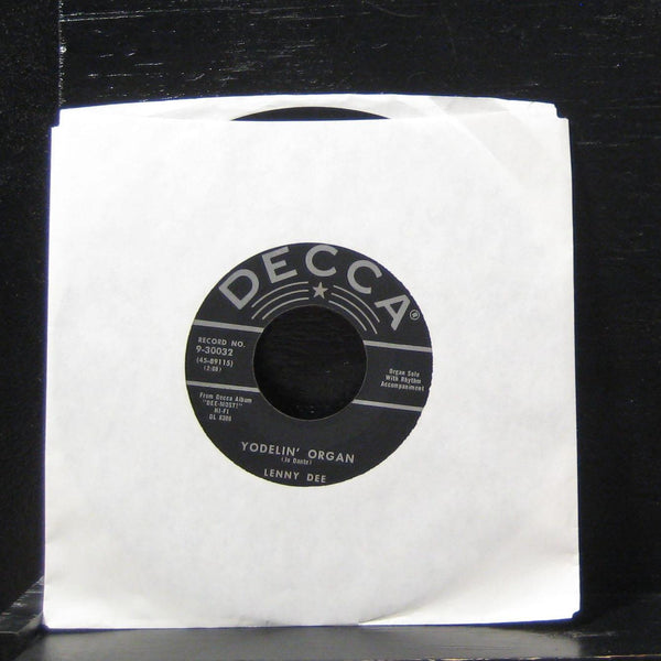 Lenny Dee - Honky Tonk Train Blues / Yodelin Organ 7" VG+ 9-30032 Vinyl 45 - Shuga Records