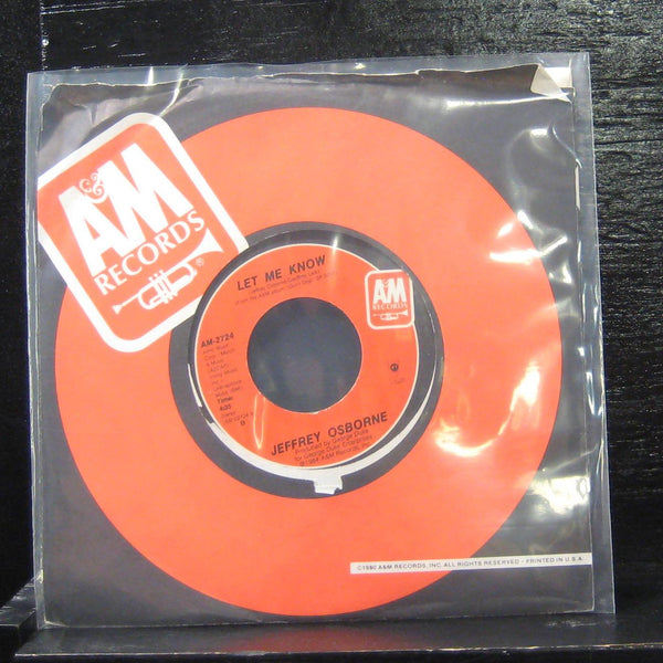 Jeffrey Osborne - Let Me Know / Live For Today 7" Mint- AM-2724 Vinyl 45 - Shuga Records