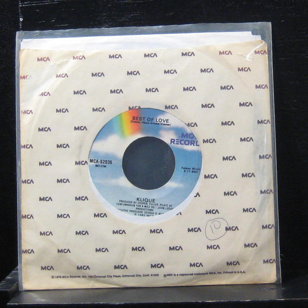 Klique Dance - Like Crazy / Best Of Love 7" Mint- 52035 Vinyl 45 - Shuga Records