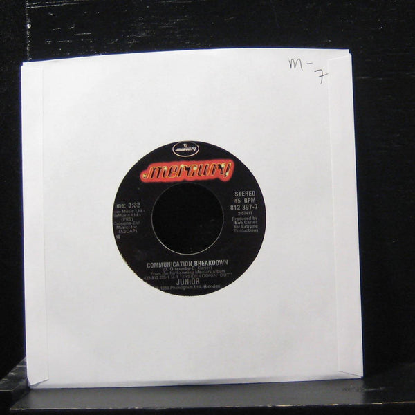 Junior - Communication Breakdown / In Words 7" Mint- 812 387-7 Vinyl 45 - Shuga Records
