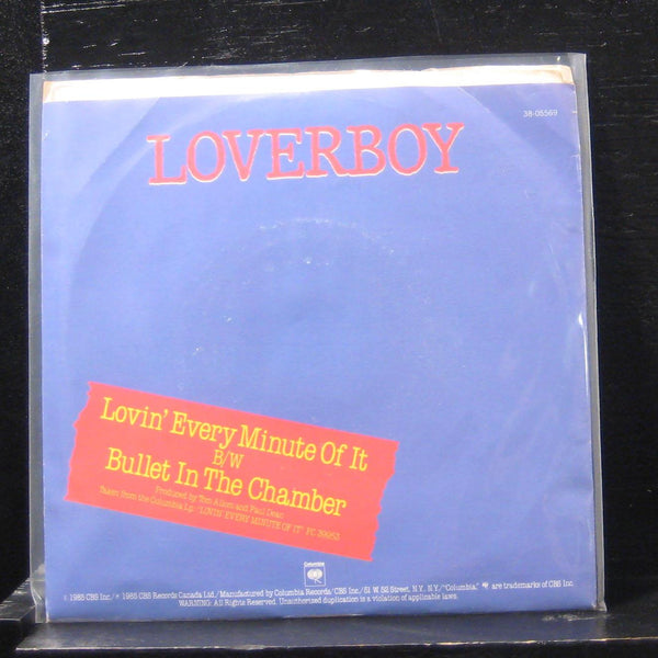 Loverboy - Lovin Every Minute Of It 7" VG+ 38-005569 Vinyl 45 Columbia - Shuga Records