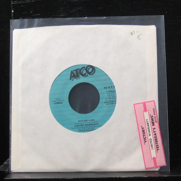 Limited Warranty - Victory Line / Victory Line 7" Mint- Promo 7-99541 Vinyl 45 - Shuga Records