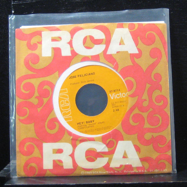 Jose Feliciano - Hey! Baby 7" VG+ 47-9714 Vinyl 45 RCA Victor 1969 - Shuga Records