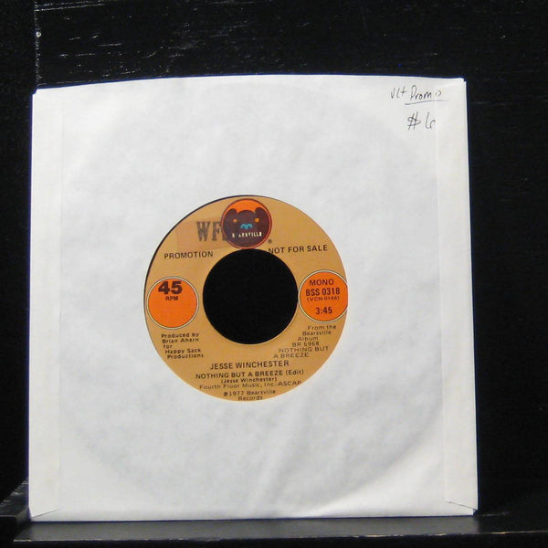 Jesse Winchester - Nothing But A Breeze 7" VG+ BSS 0318 Vinyl 45 Promo - Shuga Records