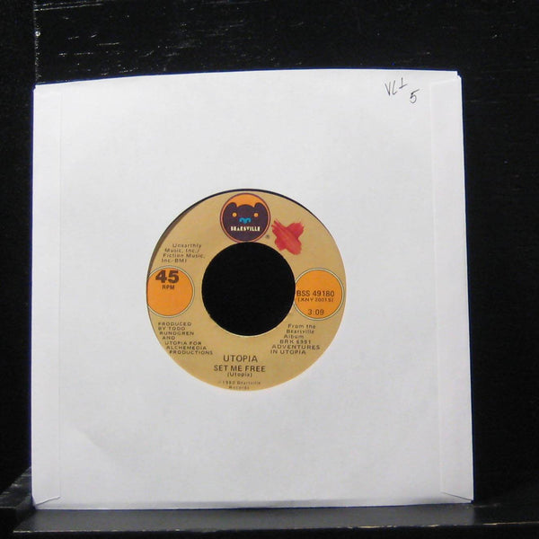 Utopia - Set Me Free / Umbrella Man 7" VG+ BSS 49180 Vinyl 45 Bearsville - Shuga Records