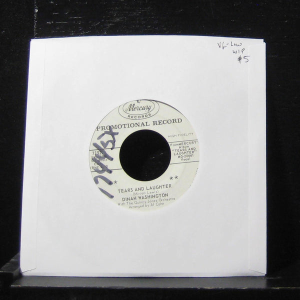 Dinah Washington - Teaars And Laughter 7" VG- 71922 Vinyl 45 Promo - Shuga Records