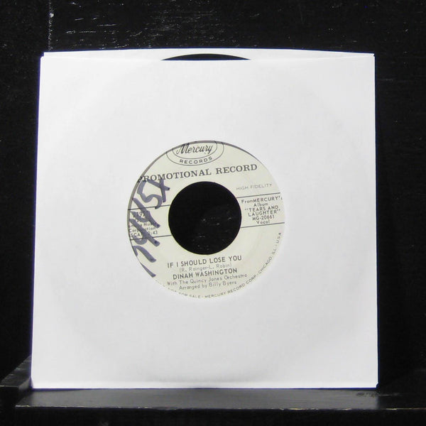 Dinah Washington - Teaars And Laughter 7" VG- 71922 Vinyl 45 Promo - Shuga Records