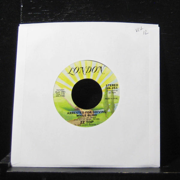 ZZ Top - Arrested For Driving While Blind Stere / Mono 7" VG+ 5N-251 Vinyl 45 - Shuga Records