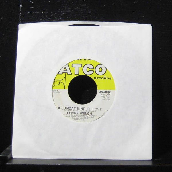 Lenny Welch - A Sunday Kind Of Love 7" VG+ VG+ 45-6894 Vinyl 45 - Shuga Records