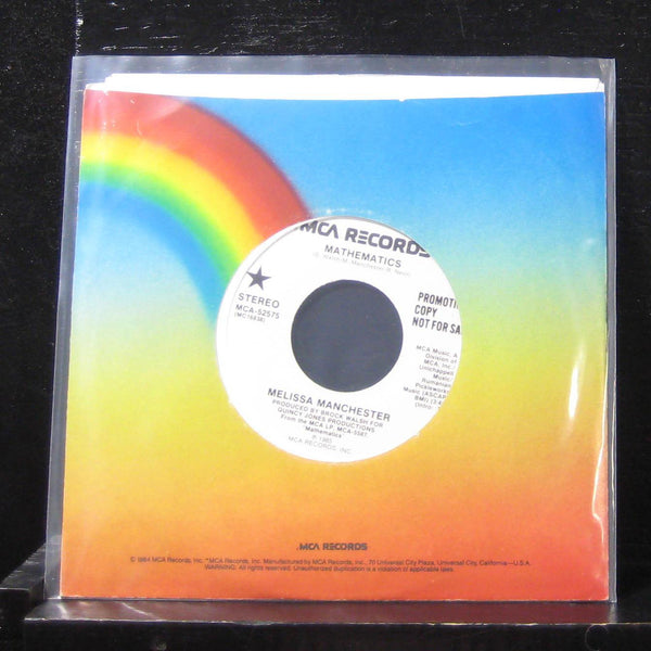 Melissa Manchester - Mathematics / Mathematics 7" Mint- MCA-52575 Vinyl 45 - Shuga Records