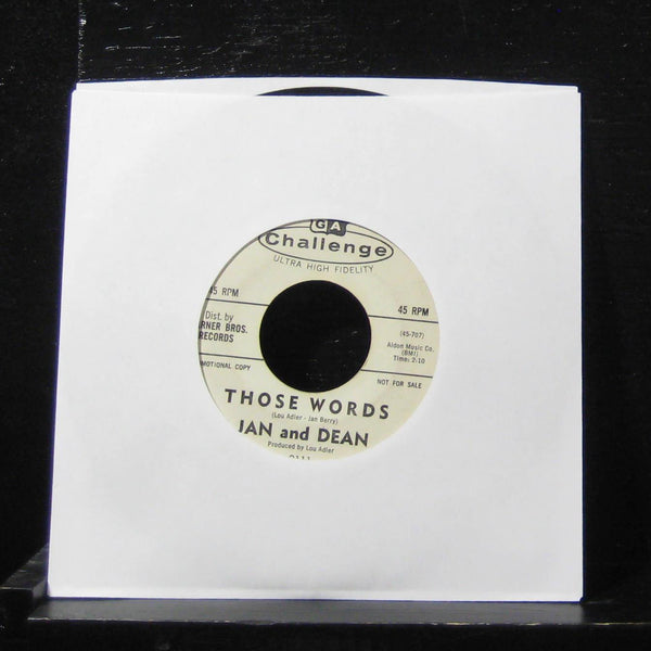 Jan And Dean - Heart And Soul / Those Words 7" VG 9111 Vinyl 45 Challenge Promo - Shuga Records