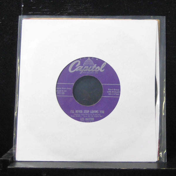Les Baxter - I'll Never Stop Loving You 7" VG+ F3120 Vinyl 45 Capitol Records - Shuga Records