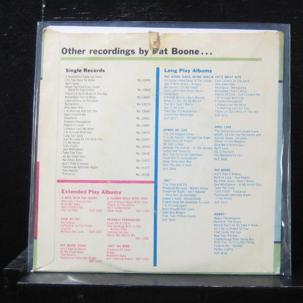 Pat Boone - Sugar Moon / Cherie I Love You 7"  VG+ 45-15750 Vinyl 45 Dot 1958 - Shuga Records