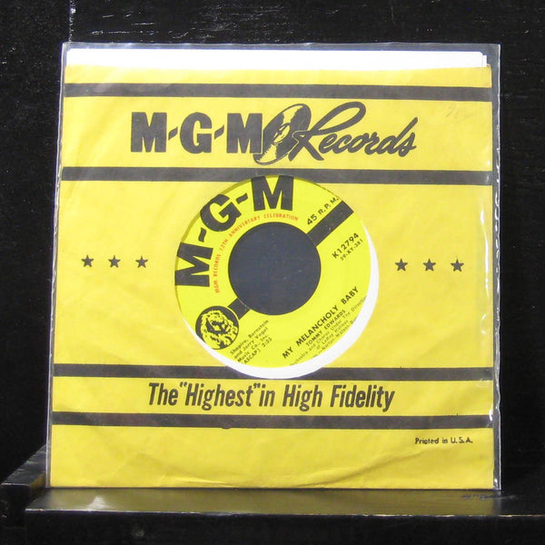 Tommy Edwards - My Melancholy Baby 7" VG+ K12794 Vinyl 45 MGM 1959 USA - Shuga Records