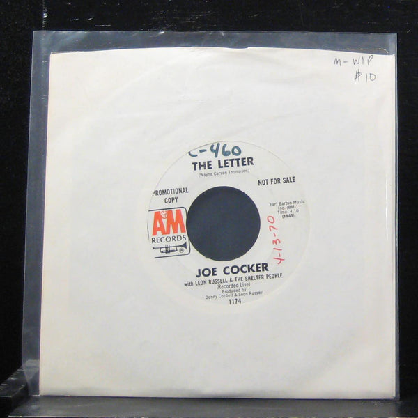 Joe Cocker - Space Captain / The Letter 7" Mint- 1174 Vinyl 45 Promo A&M 1970 - Shuga Records