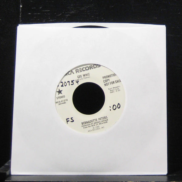 Bernadette Peters - Gee Whiz /Gee Whiz 7" Mint- MCA-41210 Vinyl 45 Promo - Shuga Records