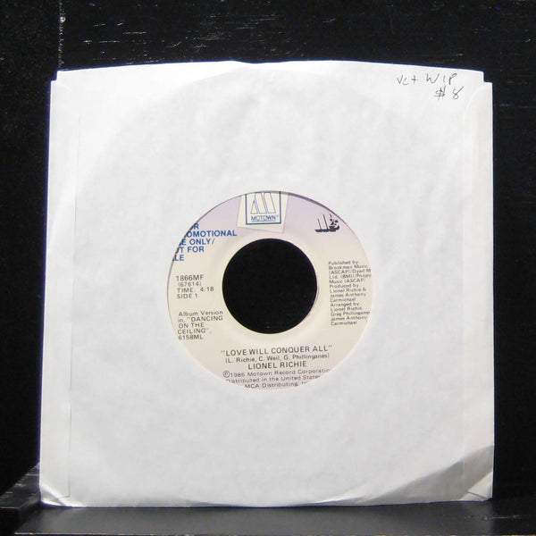 Lionel Richie - Love Will Conquer All 7" VG+ 1866MF Vinyl 45 Promo Motown 1986 - Shuga Records
