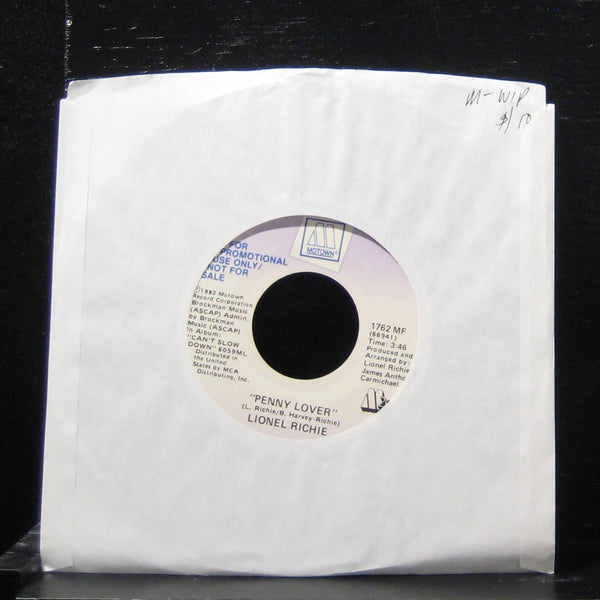 Lionel Richie - Penny Lover / Penny Lover 7" Mint- 1762MF Vinyl 45 Promo - Shuga Records