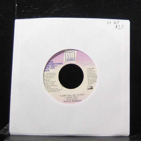 Stevie Wonder I Just Called To Say I Love You 7" VG+ 1945 MF Vinyl 45 Promo - Shuga Records