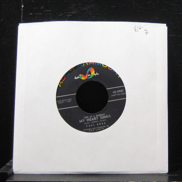 Paul Anka - (All Of A Sudden) My Heart Sings 7" VG+ 45-9987 Vinyl 45 - Shuga Records