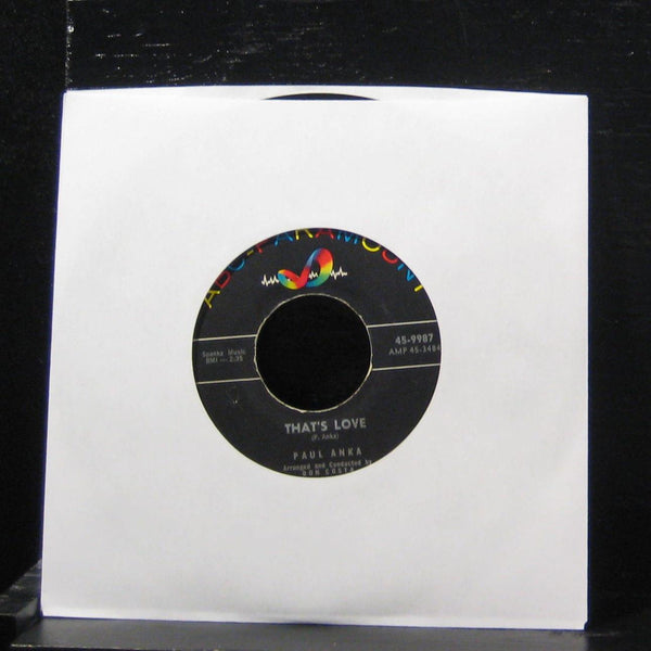 Paul Anka (All Of A Sudden) My Heart Sings / That's Love 7" VG+ 45-9987 Vinyl 45 - Shuga Records