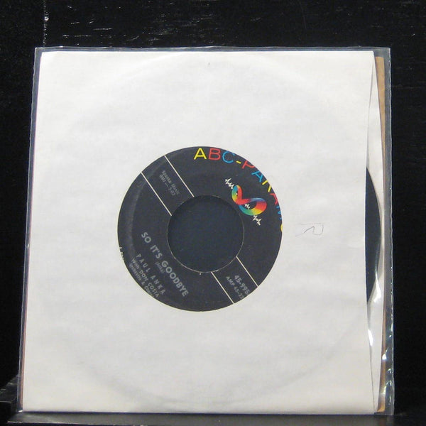 Paul Anka - Just Young / So It's Goodbye 7" VG+ 45-9956 Vinyl 45 ABC Paramount - Shuga Records