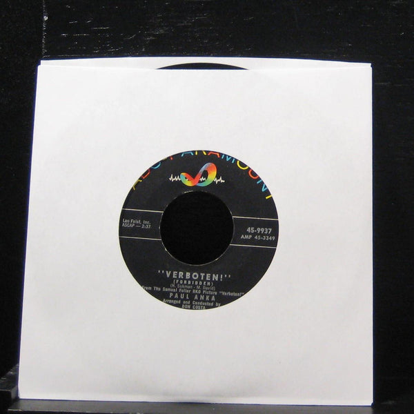 Paul Anka - Midnight / Verboten! (Forbidden) 7" VG+ 45-9937 Vinyl 45 ABC - Shuga Records