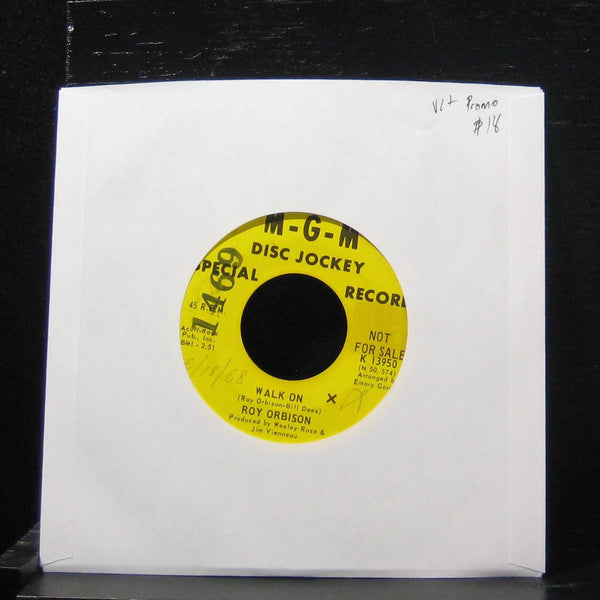 Roy Orbison - Walk On / Flowers 7" VG+ K 13950 Vinyl 45 Promo 1968 MGM - Shuga Records