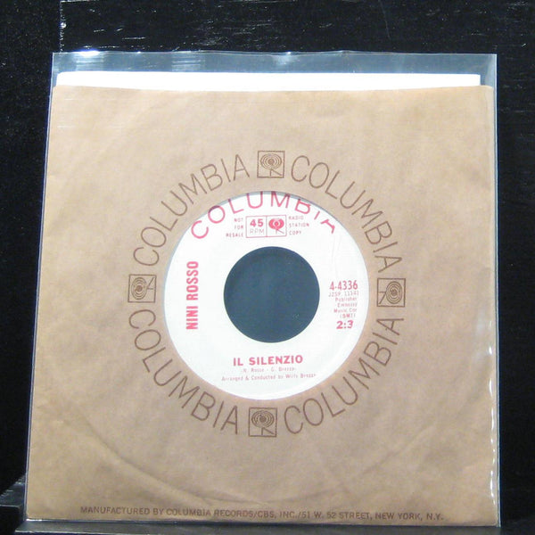 Nini Rosso - Il Silenzio / Via Caracciolo 7" VG+ 4-43363 Vinyl 45 Promo - Shuga Records