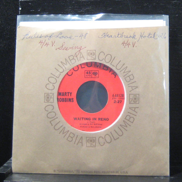 Waiting In Reno - Tonight Carmen / Waiting In Reno 7" VG+ 4-44128 Vinyl 45 - Shuga Records