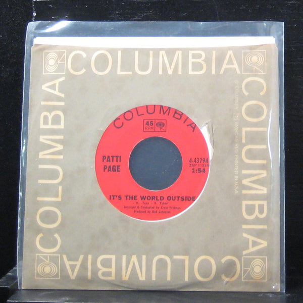 Patti Page - Almost Persuaded / It's The World Outside 7" VG+ 4-43794 Vinyl 45 - Shuga Records