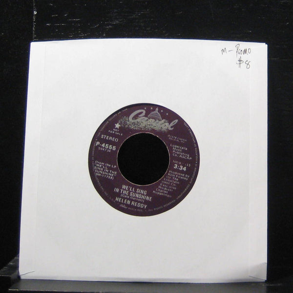 Helen Reddy - We'll Sing In The Sunshine 7" Mint- P-4555 Vinyl 45 Promo - Shuga Records