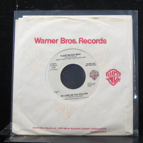 Fleetwood Mac - As Long As You Follow 7" VG+ 7-27644 Vinyl 45 Promo - Shuga Records