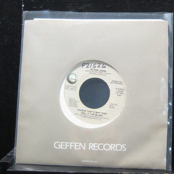 Elton John - That's Why They Call It The Blues 7" Mint- 7-29460 Vinyl 45 Promo - Shuga Records