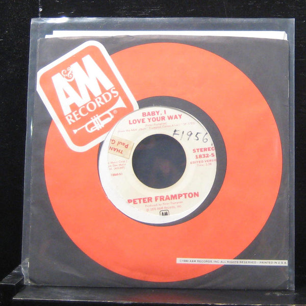 Peter Frampton - Baby, I Love Your Way 7" VG+ 1832-S Vinyl 45 Promo A&M - Shuga Records