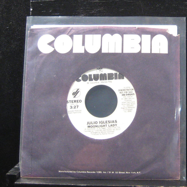 Julio Iglesias - Moonlight Lady 7" Mint- 38-04645 Vinyl 45 Promo - Shuga Records
