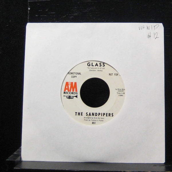 The Sandpipers - Gass / Its Over 7" VG+ 851 Vinyl 45 Promo A&M 1967 USA - Shuga Records