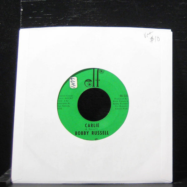 Bobby Russell - Carlie / Ain't Society Great 7" VG+ 90,023 Vinyl 45 Elf - Shuga Records