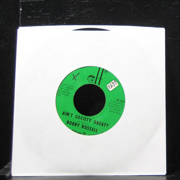 Bobby Russell - Carlie / Ain't Society Great 7" VG+ 90,023 Vinyl 45 Elf - Shuga Records