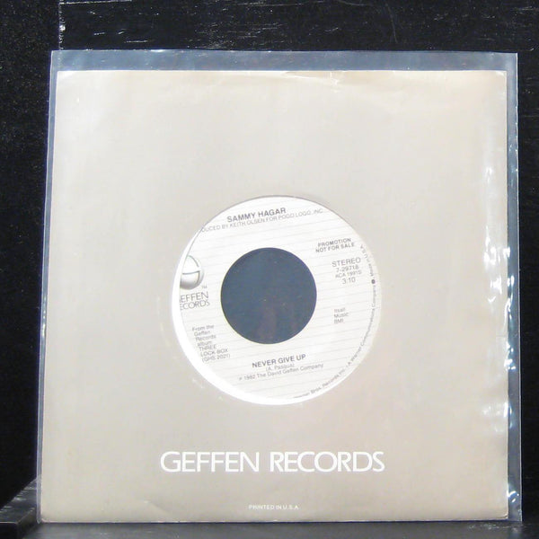 Sammy Hagar - Never Give Up  Mono / Stereo 7" VG+ 7-29718 Vinyl 45 Promo - Shuga Records