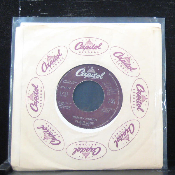 Sammy Hagar - Plain Jane / Wounded In Love 7" VG+ 4757 Vinyl 45 Rare USA - Shuga Records
