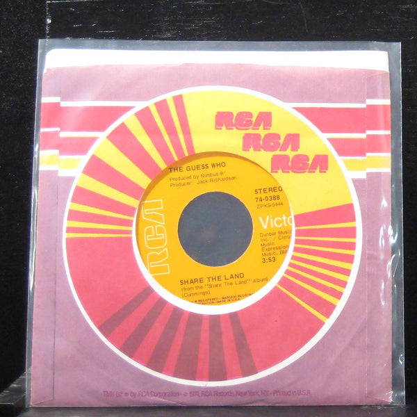 The Guess Who - Share The Land / Bus Rider 7" VG+ 74-0388 Vinyl 45 - Shuga Records