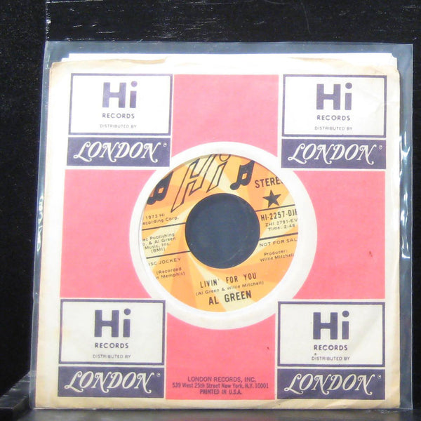 Al Green - Livin For You / Livin For You 7" VG+ Hi-2257-DJE Vinyl 45 Promo - Shuga Records