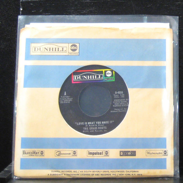The Grass Roots - Love Is What You Make It 7" VG+ D-4335 Vinyl 45 - Shuga Records