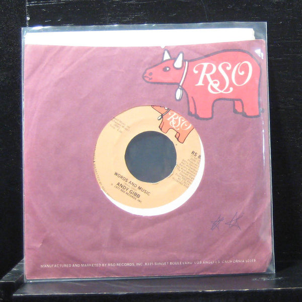 Andy Gibb - (Love Is) Thicker Than Water 7" VG+ RS 883 Vinyl 45 RSO - Shuga Records