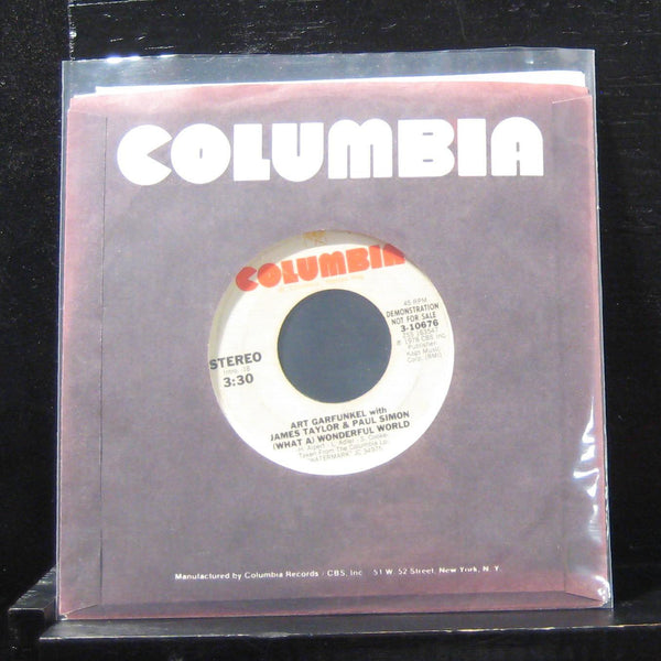 Art Garfunkel - (What a Wonderful World  7" VG+ 3-10676 Vinyl 45 Promo 1978 - Shuga Records