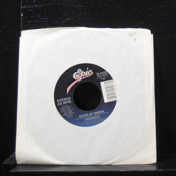 Jacksons - State Of Shock / Your Ways 7" VG+ 34-04503 Vinyl 45 Epic 1984 - Shuga Records