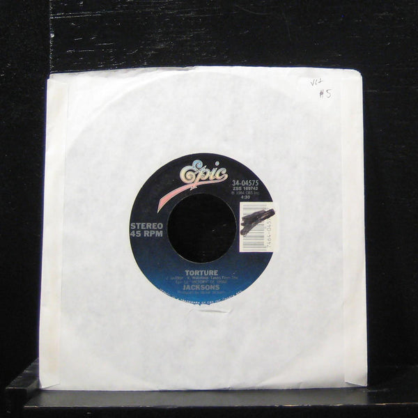 Jacksons - Torture / Instrumental 7" VG+ 34-04575 Vinyl 45 Epic 1984 - Shuga Records