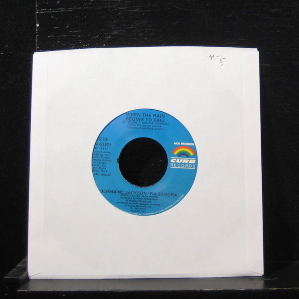 Jermaine Jackson - When The Rain Begins To Fall 7" Mint- MCA-52521 Vinyl 45 - Shuga Records